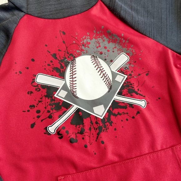 •Tek Gear• baseball graphic raglan sweatshirt - Picture 2 of 6